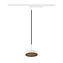 SLV 1-phase pendant luminaire GRIP! FLAT down, without shade, CCT Switch IP20, black, white dimmable