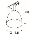 SLV 1-Projecteur monophas� PARA CONE 14 GU10 IP20, aluminium, laqu� gradable