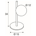 SLV Lampe de table SUN TL rond G9 IP20, noir gradable
