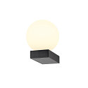 Luminaire mural SUN WL UP rond G9 IP20, noir, laqué gradable
