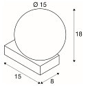 SLV Luminaire mural SUN WL UP rond G9 IP20, noir, laqué gradable