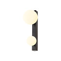 Luminaire mural SUN WL DOUBLE rond G9 IP20, noir, laqué gradable