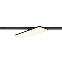 SLV 3-phase spot SIGHT PANEL square, suitable for VDU workstation IP20, black, lacquered 