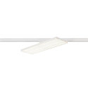SLV Projecteur triphas� SIGHT PANEL angulaire, adapt� aux postes de travail avec �cran IP20, blanche, laqu� 