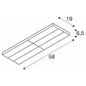 SLV 3-phase spot SIGHT PANEL square, suitable for VDU workstation IP20, black, lacquered dimmable