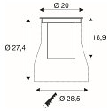 Projecteur encastr� DASAR� L DALI rond, pivotant, asym�trique, dimmable IP65/IP67, acier inoxydable gradable