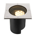 SLV Projecteur encastr� DASAR� L DALI pivotant, carr�, asym�trique, dimmable IP65/IP67, acier inoxydable gradable