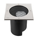 SLV Projecteur encastr� DASAR� L DALI pivotant, carr�, asym�trique, dimmable IP65/IP67, acier inoxydable gradable