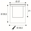 Projecteur encastr� DASAR� XL DALI rond, pivotant, asym�trique, dimmable IP65/IP67, acier inoxydable gradable