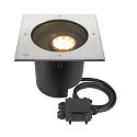 Projecteur encastr� DASAR� XL DALI pivotant, carr�, asym�trique, dimmable IP65/IP67, acier inoxydable gradable