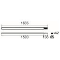 SLV Syst�me d'�clairage en continu connecteur EASYLIGHT BC 1500 7 25 WH DALI avec couverture, 7 p�les, blanche, blanc trafic