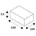 SLV light strip system fastening EASYLIGHT BUTTERFLY STM (SURFACE TRACK MOUNT) mechanical, stainless steel