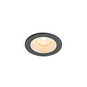 Plafonnier encastr� NUMINOS� XS rond, adapt� aux postes de travail avec �cran IP20, noir, blanche, laqu� gradable