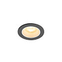 Plafonnier encastr� NUMINOS� XS rond, adapt� aux postes de travail avec �cran IP20, noir, blanche, laqu� gradable