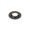Plafonnier encastr� NUMINOS� XS rond, adapt� aux postes de travail avec �cran IP20, noir, laqu� gradable
