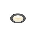 Plafonnier encastr� NUMINOS� XS rond, adapt� aux postes de travail avec �cran IP20, noir, blanche, laqu� gradable