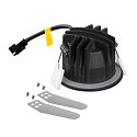 SLV ceiling recessed luminaire NUMINOS� XS round, suitable for VDU workstation IP20, black, lacquered dimmable
