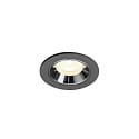 Plafonnier encastr� NUMINOS� XS adapt� aux postes de travail avec �cran IP20, noir gradable