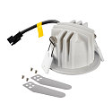 SLV Plafonnier encastr� NUMINOS� XS rond, adapt� aux postes de travail avec �cran IP20, blanche, laqu� gradable