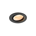 Plafonnier encastr� NUMINOS� MOVE XS rond, adapt� aux postes de travail avec �cran IP20, noir, blanche, laqu� gradable