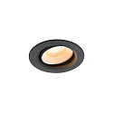 Plafonnier encastr� NUMINOS� MOVE XS rond, adapt� aux postes de travail avec �cran IP20, noir, blanche, laqu� gradable