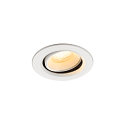 Plafonnier encastr� NUMINOS� MOVE XS rond, adapt� aux postes de travail avec �cran IP20, blanche, laqu� gradable