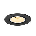 SLV Plafonnier encastr� NUMINOS� GIMBLE S rond, adapt� aux postes de travail avec �cran IP20, noir, blanche, laqu� gradable