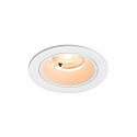 Plafonnier encastr� NUMINOS� S rond, adapt� aux postes de travail avec �cran IP20, blanche, laqu� gradable