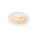 Plafonnier encastr� NUMINOS� S rond, adapt� aux postes de travail avec �cran IP20, blanche, laqu� gradable