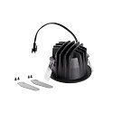 SLV ceiling recessed luminaire NUMINOS� S round, suitable for VDU workstation IP20, black, lacquered dimmable
