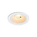 Plafonnier encastr� NUMINOS� S rond, adapt� aux postes de travail avec �cran IP20, blanche, laqu� gradable