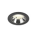 Plafonnier encastr� NUMINOS� S adapt� aux postes de travail avec �cran IP20, chrome, noir gradable