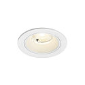 Plafonnier encastr� NUMINOS� S rond, adapt� aux postes de travail avec �cran IP20, blanche, laqu� gradable