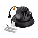 SLV Plafonnier encastr� NUMINOS� MOVE S rond, adapt� aux postes de travail avec �cran IP20, noir, laqu� gradable