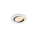 Plafonnier encastr� NUMINOS� MOVE S rond, adapt� aux postes de travail avec �cran IP20, blanche, laqu� gradable