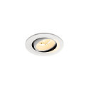 Plafonnier encastr� NUMINOS� MOVE S rond, adapt� aux postes de travail avec �cran IP20, blanche, laqu� gradable