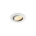 Plafonnier encastr� NUMINOS� MOVE S rond, adapt� aux postes de travail avec �cran IP20, blanche, laqu� gradable