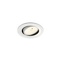 Plafonnier encastr� NUMINOS� MOVE S rond, adapt� aux postes de travail avec �cran IP20, blanche, laqu� gradable