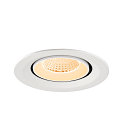 SLV ceiling recessed luminaire NUMINOS� GIMBLE M suitable for VDU workstation IP20, white, lacquered dimmable
