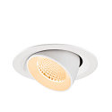 SLV ceiling recessed luminaire NUMINOS� GIMBLE M suitable for VDU workstation IP20, white, lacquered dimmable