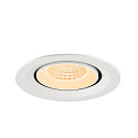 SLV Plafonnier encastr� NUMINOS� GIMBLE M adapt� aux postes de travail avec �cran IP20, blanche, laqu� gradable