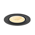SLV Plafonnier encastr� NUMINOS� GIMBLE M adapt� aux postes de travail avec �cran IP20, noir, blanche, laqu� gradable