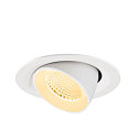 SLV Plafonnier encastr� NUMINOS� GIMBLE M adapt� aux postes de travail avec �cran IP20, blanche, laqu� gradable
