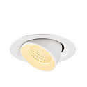 SLV Plafonnier encastr� NUMINOS� GIMBLE M adapt� aux postes de travail avec �cran IP20, blanche, laqu� gradable