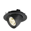 SLV Plafonnier encastr� NUMINOS� GIMBLE M adapt� aux postes de travail avec �cran IP20, noir, laqu� gradable