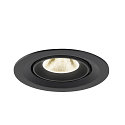 SLV Plafonnier encastr� NUMINOS� GIMBLE M adapt� aux postes de travail avec �cran IP20, noir, laqu� gradable