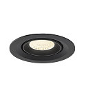 SLV Plafonnier encastr� NUMINOS� GIMBLE M adapt� aux postes de travail avec �cran IP20, noir, laqu� gradable