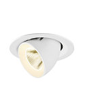 Plafonnier encastr� NUMINOS� GIMBLE M adapt� aux postes de travail avec �cran IP20, blanche, laqu� gradable