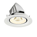 SLV Plafonnier encastr� NUMINOS� GIMBLE M adapt� aux postes de travail avec �cran IP20, blanche, laqu� gradable
