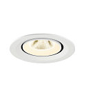 SLV Plafonnier encastr� NUMINOS� GIMBLE M adapt� aux postes de travail avec �cran IP20, blanche, laqu� gradable